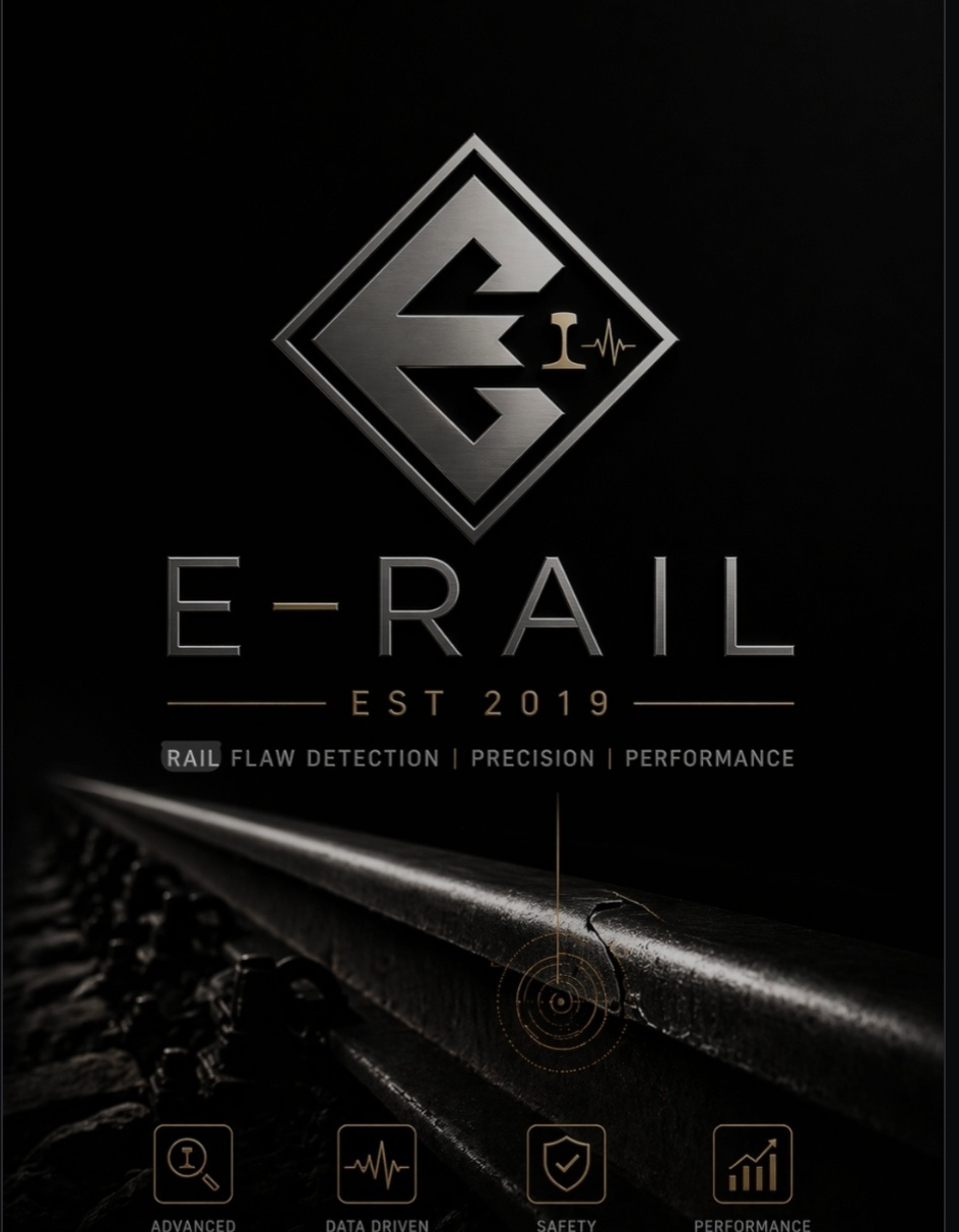 E-RAIL brand — Rail Flaw Detection, Precision, Performance